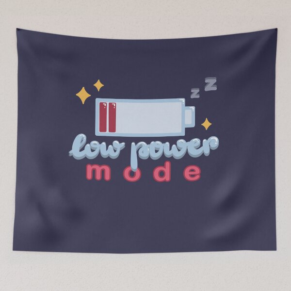 Item preview, Low Power Mode – Cute Battery Energy Quote for Introverts & Self-Care Lovers designed and sold by theartbykay.