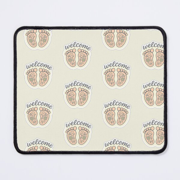Item preview, Welcome Baby Feet – Floral Boho Style Sticker for Baby Shower Gifts designed and sold by LightWhispers.