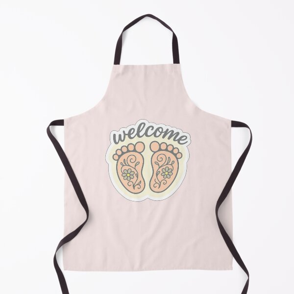 Item preview, Welcome Baby Feet – Floral Boho Style Sticker for Baby Shower Gifts designed and sold by LightWhispers.