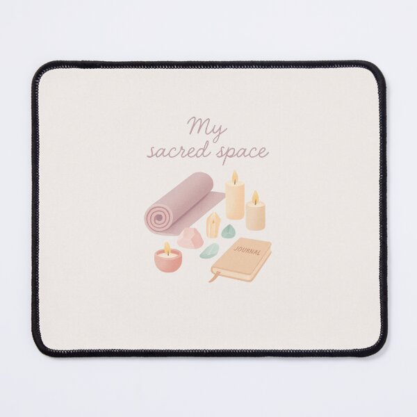 Item preview, Boho Yoga Illustration featuring Mat & Candles designed and sold by lapamina.
