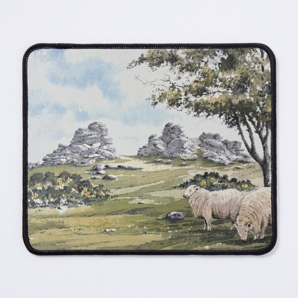 Item preview, sheep near Hound Tor designed and sold by artsmeow.