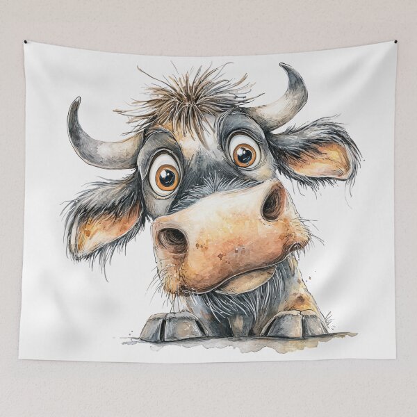 Item preview, Cute Cartoon Ox designed and sold by StudioRedKoala.