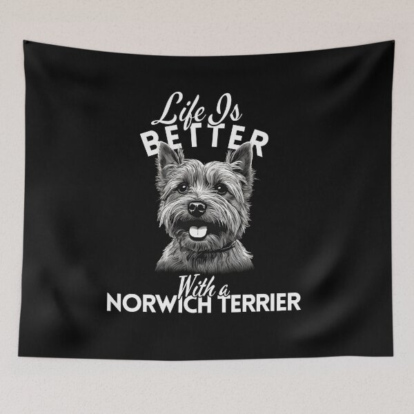 Item preview, Life Is Better With a Norwich Terrier – Minimalist Alert and Spirited Terrier Design designed and sold by GoodyPaws.