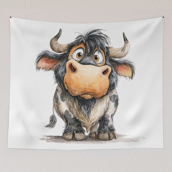 Item preview, Cute Cartoon Ox designed and sold by StudioRedKoala.