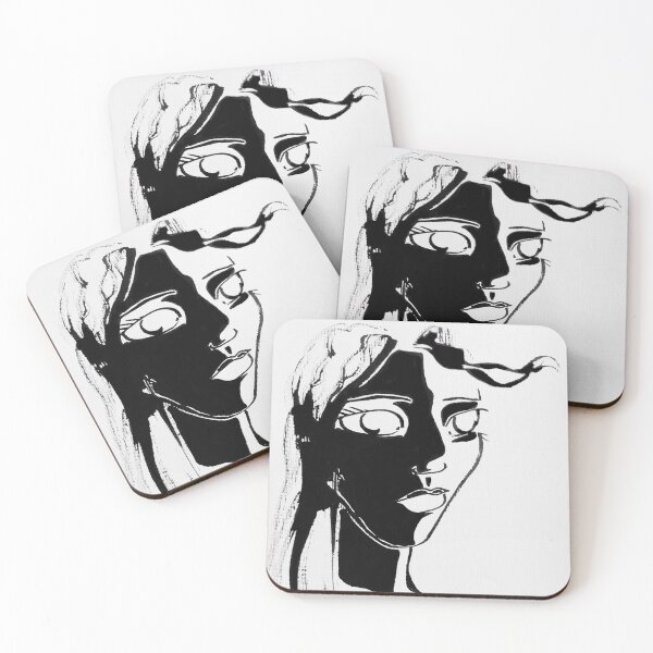 Item preview, Ink portrait of a woman in black and white  designed and sold by Neleren.