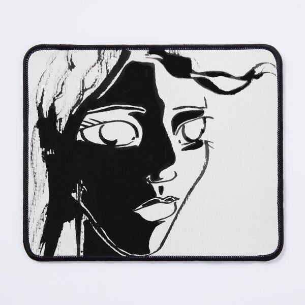 Item preview, Ink portrait of a woman in black and white  designed and sold by Neleren.