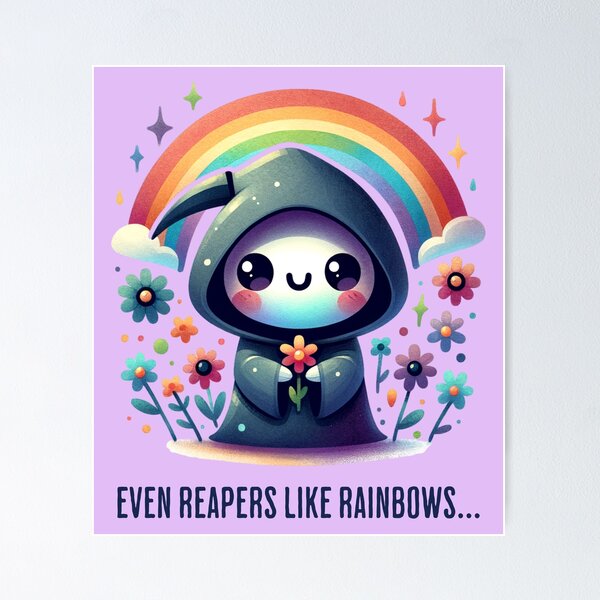 Item preview, Even Reapers Like Rainbows designed and sold by Creative-Gemma.