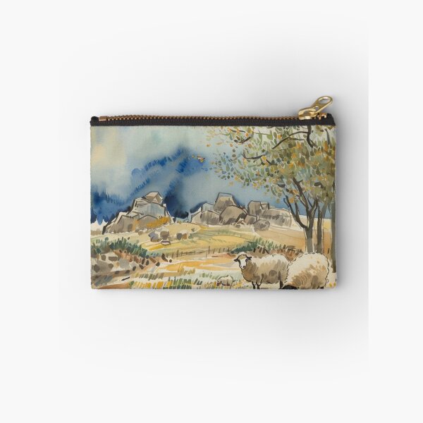 Item preview, sheep near Hound Tor（watercolour + AI) designed and sold by artsmeow.