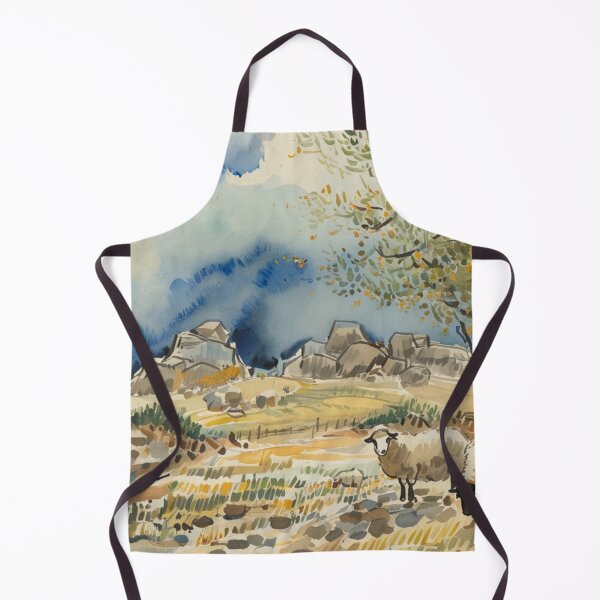 Item preview, sheep near Hound Tor(watercolour + AI) designed and sold by artsmeow.