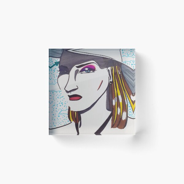 Item preview, portrait of a woman with a hat designed and sold by Neleren.