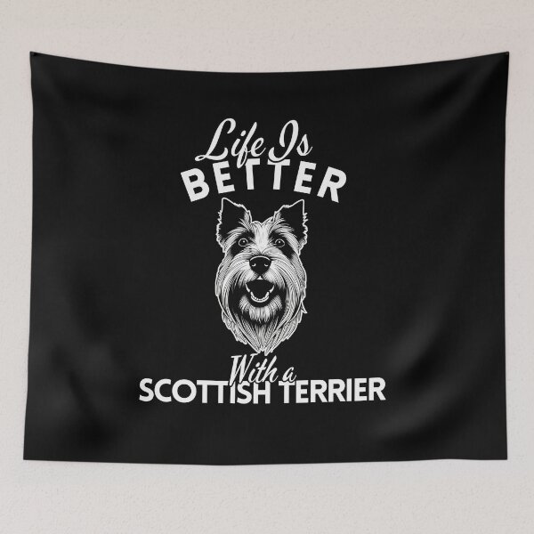 Item preview, Life Is Better With a Scottish Terrier – Minimalist Proud and Classic Terrier Design designed and sold by GoodyPaws.