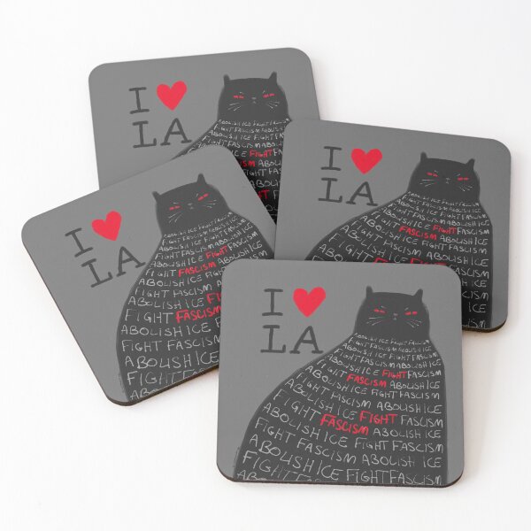 Item preview, I love LA Fight Fascism Cat designed and sold by KilkennyCat Art.