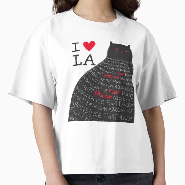 Item preview, I love LA Fight Fascism Cat designed and sold by KilkennyCat Art.