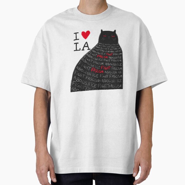 Item preview, I love LA Fight Fascism Cat designed and sold by KilkennyCat Art.