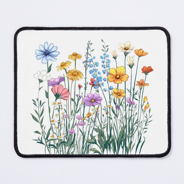 Item preview, Sea of flowers in nature – wildflower illustration designed and sold by Nana-and-Mo.