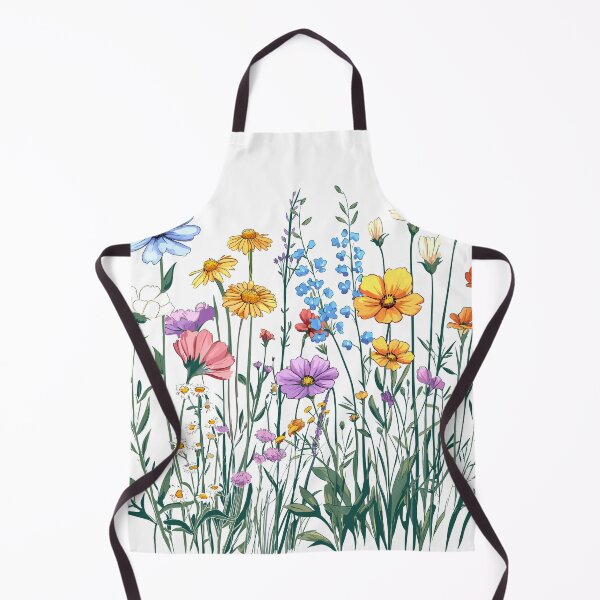 Item preview, Sea of flowers in nature – wildflower illustration designed and sold by Nana-and-Mo.