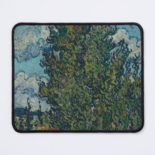 Item preview, Vincent van Gogh – Cypresses and Two Women | Expressive Post-Impressionist Landscape designed and sold by vakashop.
