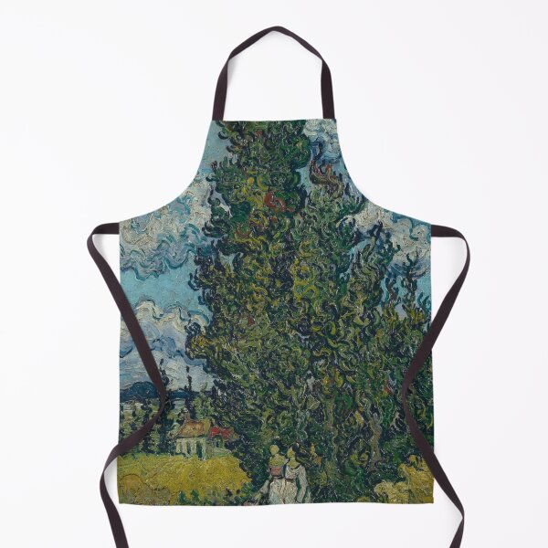 Item preview, Vincent van Gogh – Cypresses and Two Women | Expressive Post-Impressionist Landscape designed and sold by vakashop.