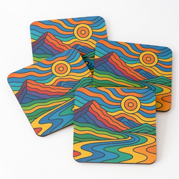Item preview, Geometric River, Wavy Hills designed and sold by TheWonkyEaselCo.