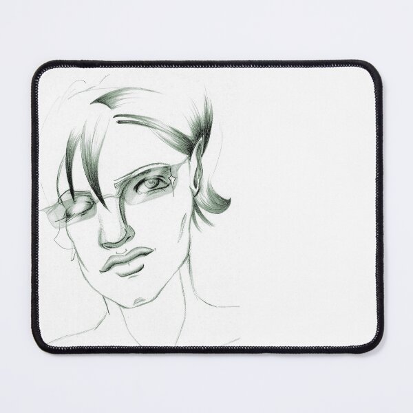 Item preview, Modern green portrait of a feminine character designed and sold by Neleren.