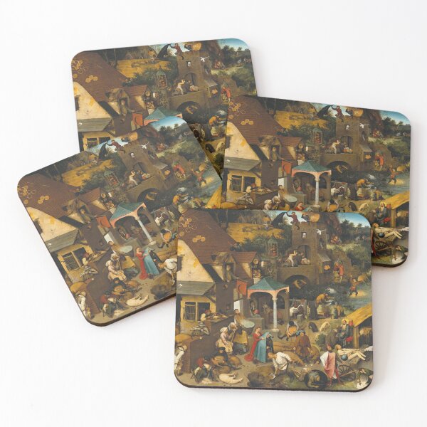 Item preview, Pieter Bruegel the Elder – The Dutch Proverbs | Renaissance Satirical Village Scene designed and sold by vakashop.