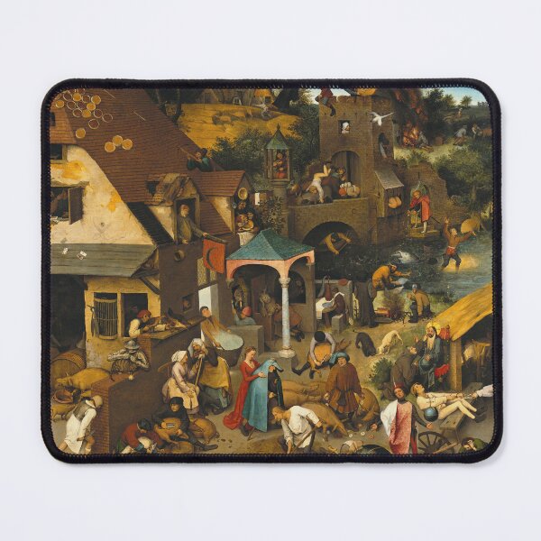 Item preview, Pieter Bruegel the Elder – The Dutch Proverbs | Renaissance Satirical Village Scene designed and sold by vakashop.