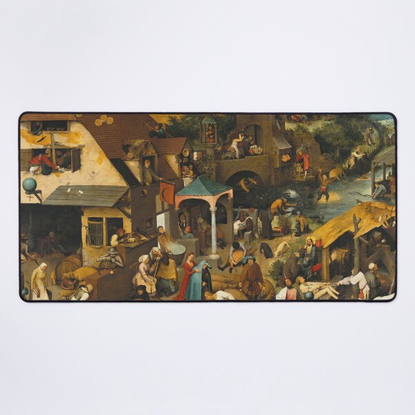 Item preview, Pieter Bruegel the Elder – The Dutch Proverbs | Renaissance Satirical Village Scene designed and sold by vakashop.