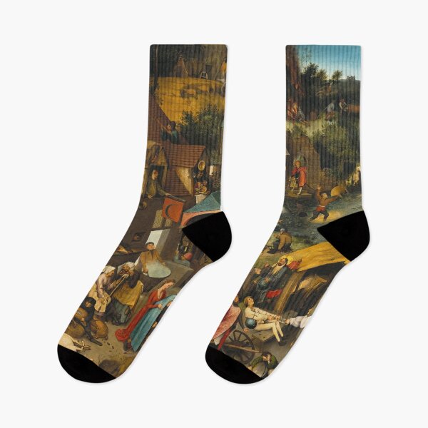 Item preview, Pieter Bruegel the Elder – The Dutch Proverbs | Renaissance Satirical Village Scene designed and sold by vakashop.