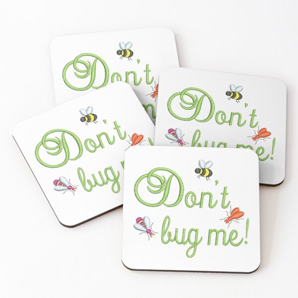 Item preview, Don't bug me Text with Bumble Bee and Insects designed and sold by TikkiMakes.