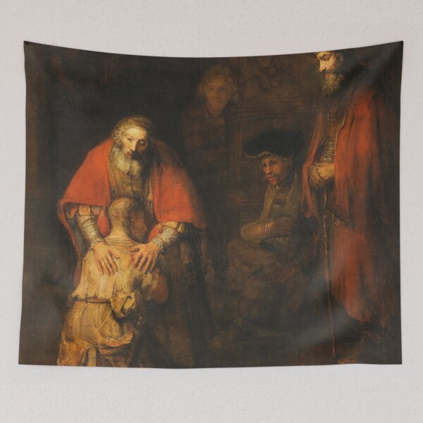 Item preview, Rembrandt – Return of the Prodigal Son | Baroque Biblical Forgiveness Painting designed and sold by vakashop.