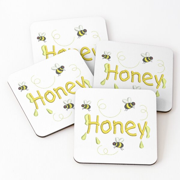 Item preview, Honey Text with Bumble Bees designed and sold by TikkiMakes.