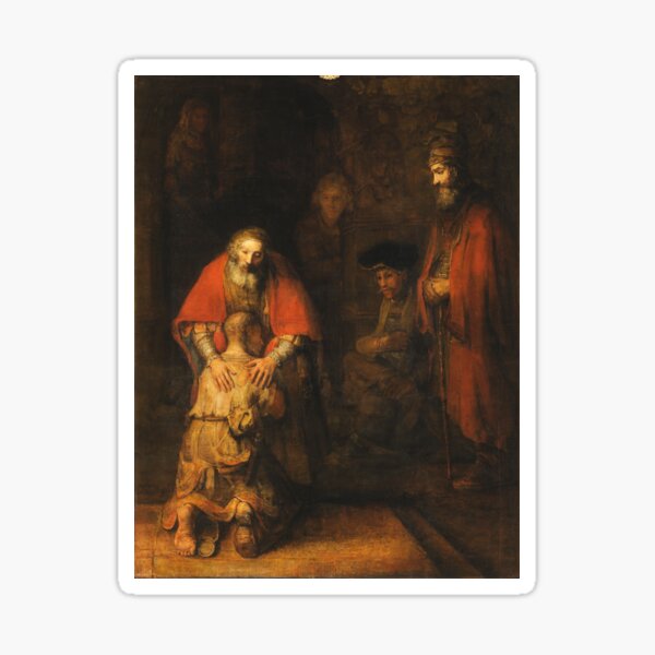 Item preview, Rembrandt – Return of the Prodigal Son | Baroque Biblical Forgiveness Painting designed and sold by vakashop.
