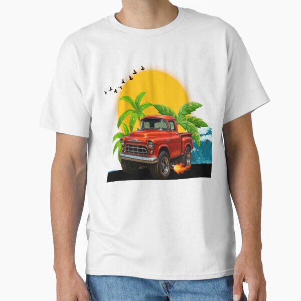 Item preview, Camion Chevy 1957 à la plage au coucher du soleil designed and sold by MuscleCarTs.