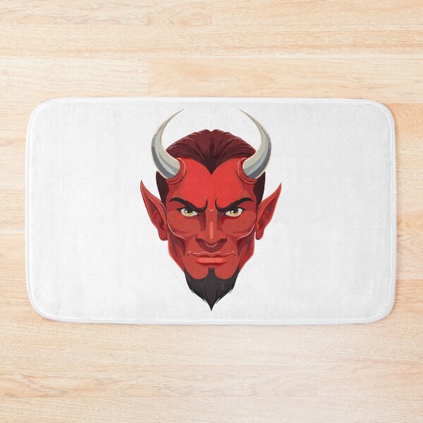 Item preview, Evil laughing devil, Angry red demon head illustration, red Devil – Evil Face, designed and sold by Danler.