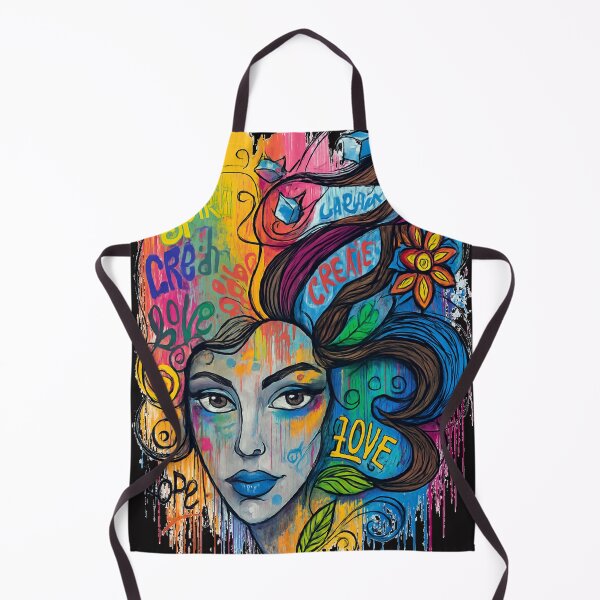 Item preview, Love & Create – Colorful Graffiti Portrait Art Tee designed and sold by RetroRespect.