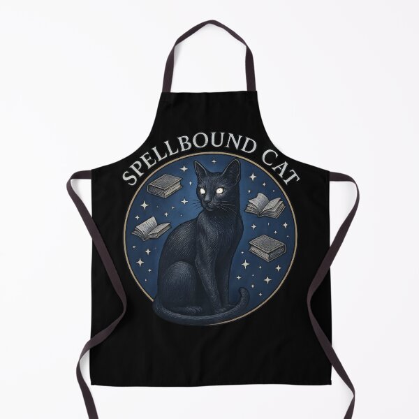 Item preview, Spellbound Cat Magical Familiar Art | Witchy Black Cat with Floating Books Fantasy Design designed and sold by Shoot-The-Moon.