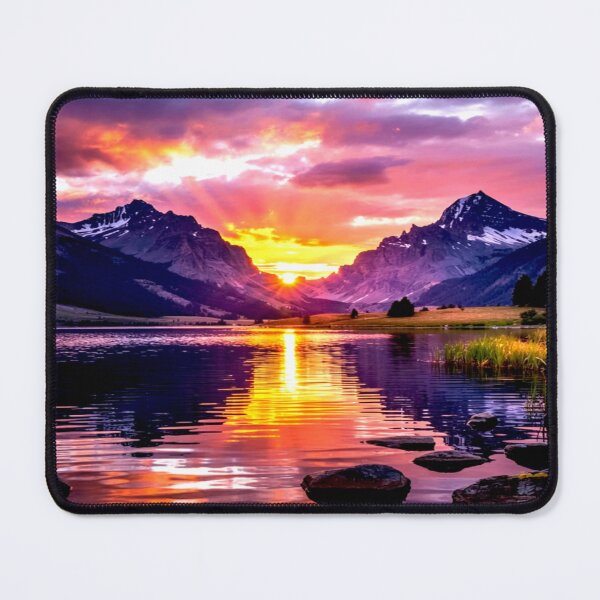 Item preview, Majestic Sunset Over Serene Mountain Lake designed and sold by Exodoi.