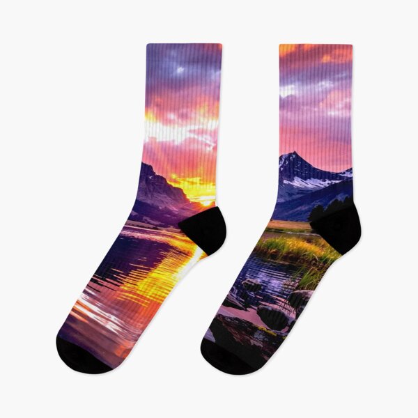 Item preview, Majestic Sunset Over Serene Mountain Lake designed and sold by Exodoi.