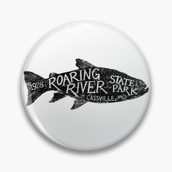 Artikelvorschau, Kopie des Etiketts des Roaring River State Park entworfen und verkauft von John Morris Illustration.