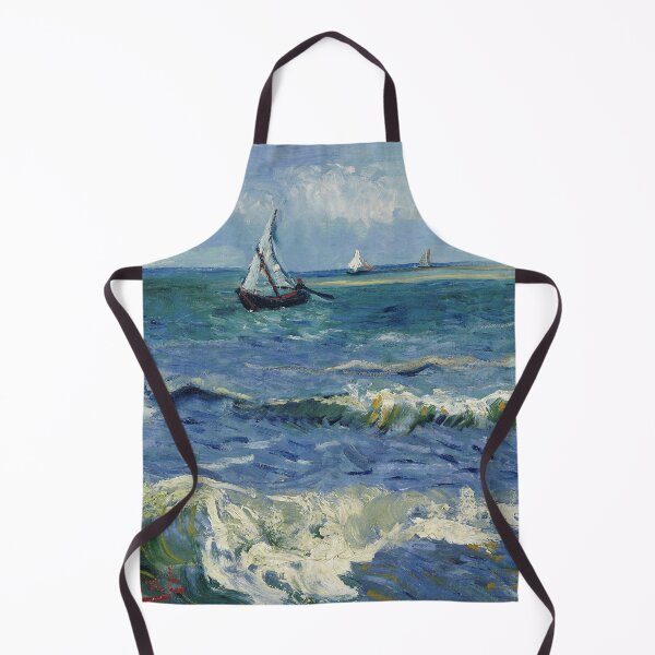 Item preview, Vincent van Gogh – Seascape at Saintes-Maries | Expressive Post-Impressionist Coastal Painting designed and sold by vakashop.