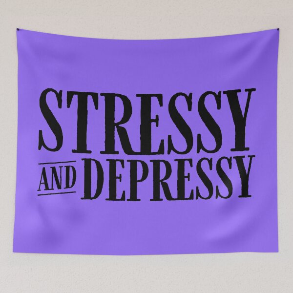 Item preview, Stressy and Depressy V2 - Black designed and sold by sillyjess.