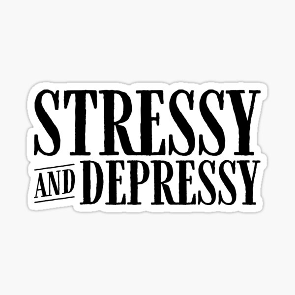 Item preview, Stressy and Depressy V2 - Black designed and sold by sillyjess.