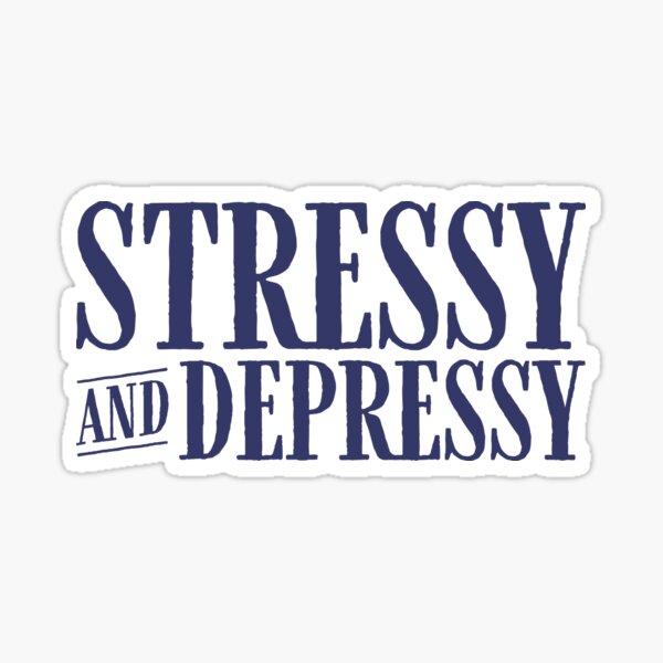 Item preview, Stressy and Depressy V2 - Denim designed and sold by sillyjess.