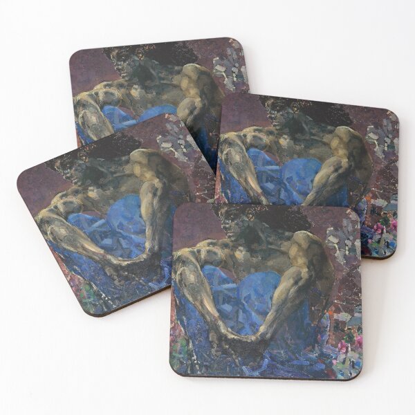 Item preview, Mikhail Vrubel – Demon | Russian Symbolist Tragic Mythical Portrait designed and sold by vakashop.