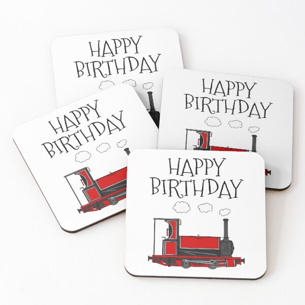 Item preview, Narrow Gauge Steam Train, Happy Birthday Rail Enthusiast (Red) designed and sold by doodlerob.