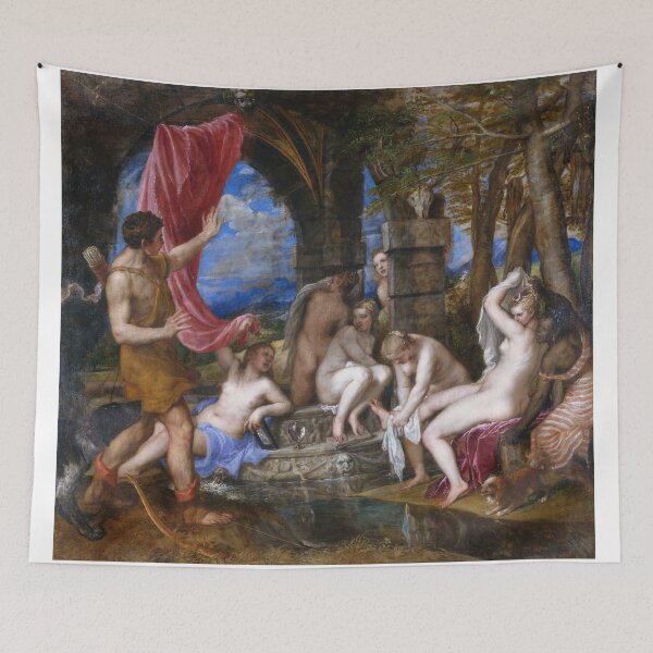 Item preview, Titian – Diana and Actaeon | Renaissance Mythological Nude Masterpiece designed and sold by vakashop.