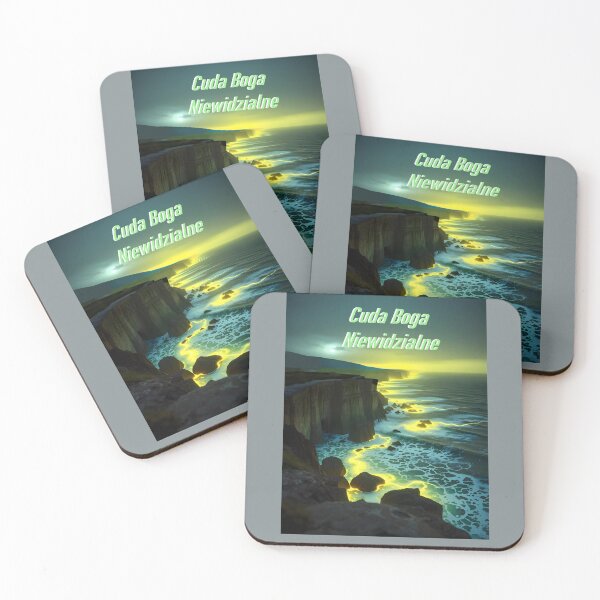 Item preview, Miracles of God, invisible night ocean shore, neon - lemon glow  designed and sold by Felia001.