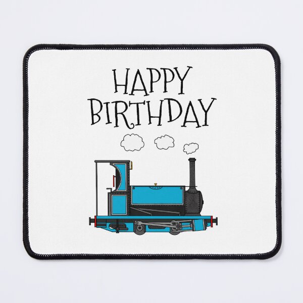 Item preview, Narrow Gauge Steam Train, Happy Birthday Rail Enthusiast (Blue) designed and sold by doodlerob.