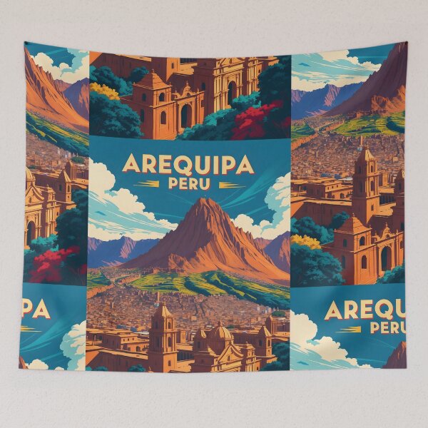 Item preview, Arequipa Peru Vintage Travel Tourism designed and sold by TravelersGems.