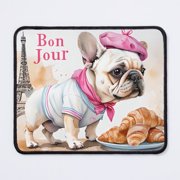 Item preview, Bon Jour Frenchie - Parisian Pup designed and sold by ArtisticDesignsbyLinda.